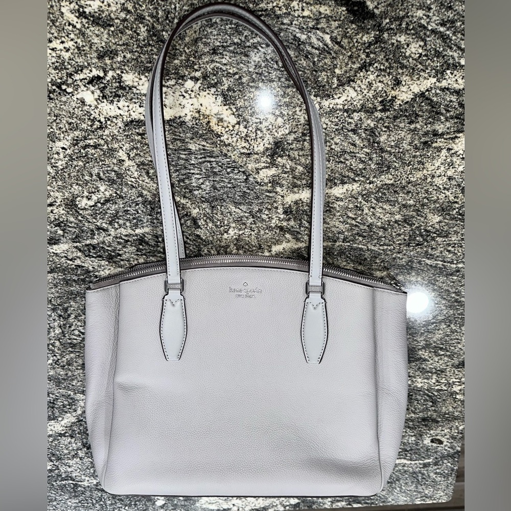 Kate Spade Light Gray Tote Bag